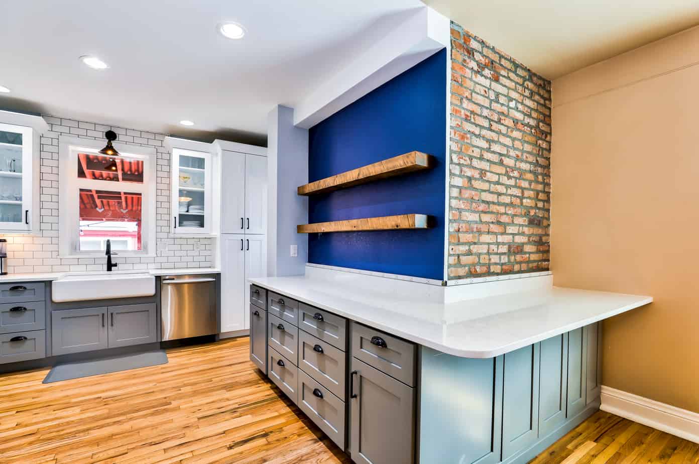 Bright colors in a modern kitchen